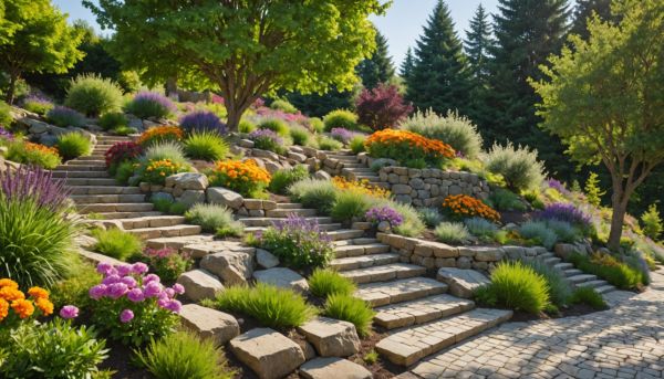 Les secrets pour réussir un jardin en pente